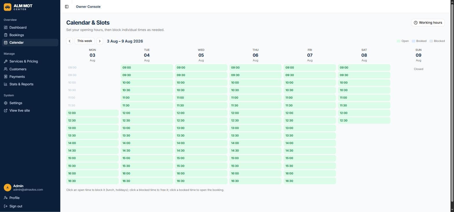ALM MOT Center screen 4